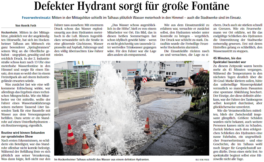 20260619 HTZ DefekterHydrantsorgtfürgroßeFontäne